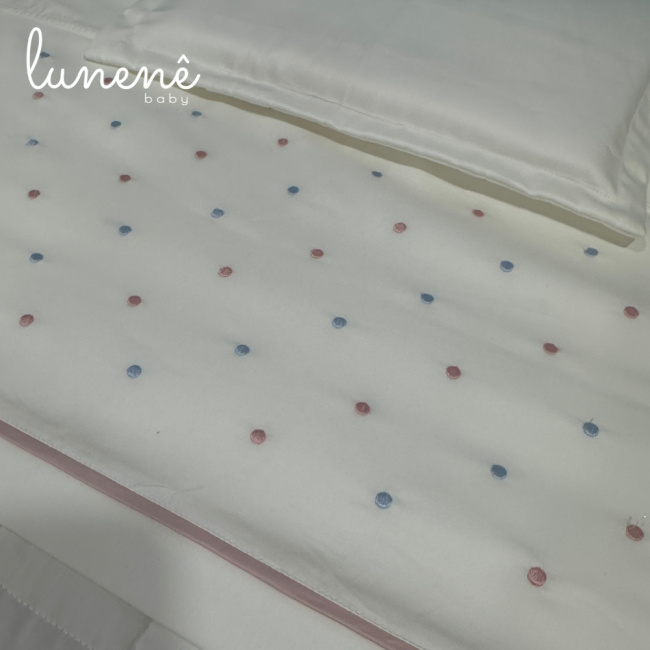 Lençol de Berço 03 Peças Laços de Cecília 400 Fios 4683