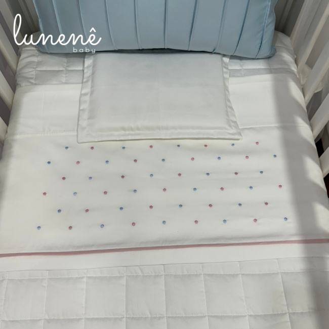 Lençol de Berço 03 Peças Laços de Cecília 400 Fios 4683