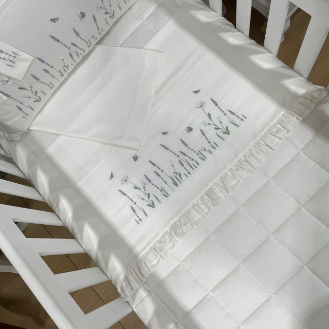 Lençol de Berço 03 Peças Lavanda Baby 400 Fios 4499
