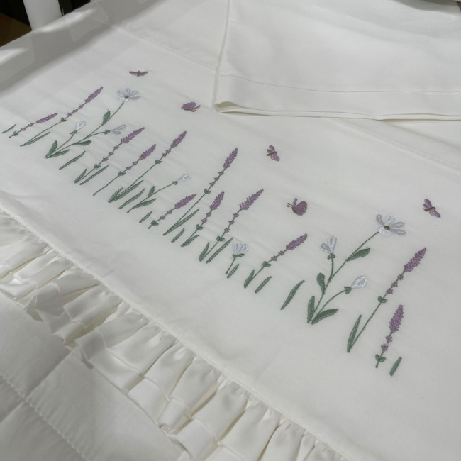 Lençol de Berço 03 Peças Lavanda Baby 400 Fios 4499