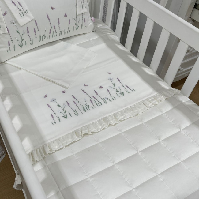 Lençol de Berço 03 Peças Lavanda Baby 400 Fios 4499
