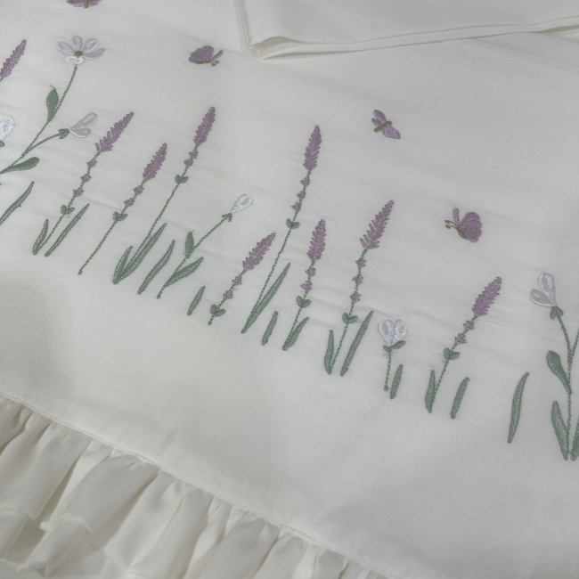 Lençol de Berço 03 Peças Lavanda Baby 400 Fios 4499