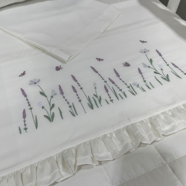 Lençol de Berço 03 Peças Lavanda Baby 400 Fios 4499