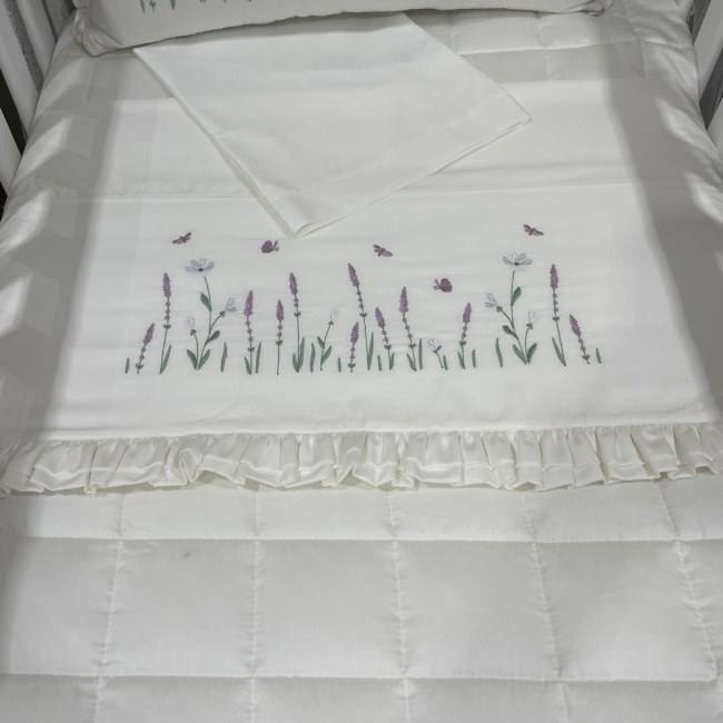 Lençol de Berço 03 Peças Lavanda Baby 400 Fios 4499