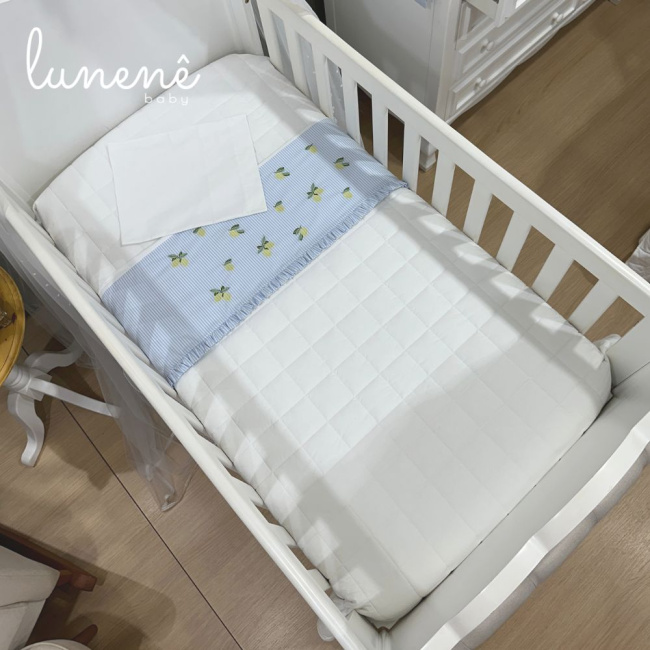 Lençol de Berço 03 Peças Limãozinho 200 Fios 4567