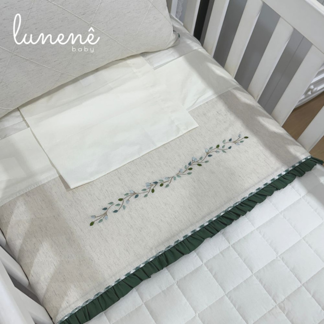 Lençol de Berço 03 Peças Lunenê Baby 9096
