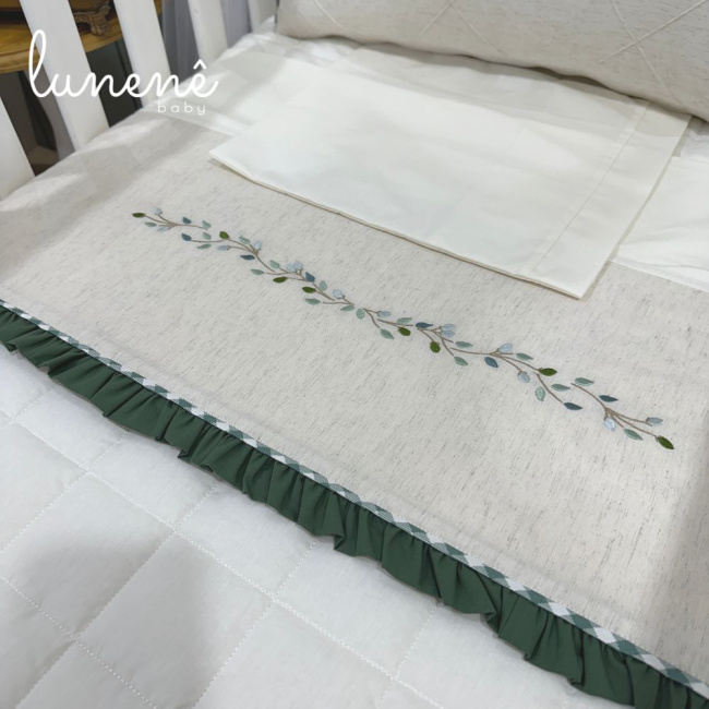 Lençol de Berço 03 Peças Lunenê Baby 9096