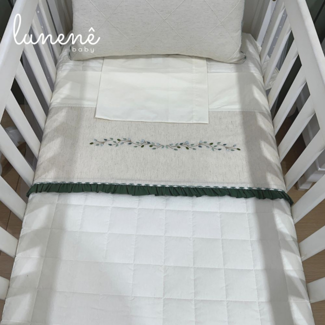Lençol de Berço 03 Peças Lunenê Baby 9096