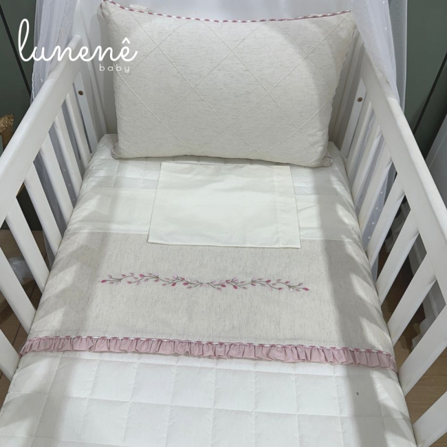Lençol de Berço 03 Peças Lunenê Baby 9097
