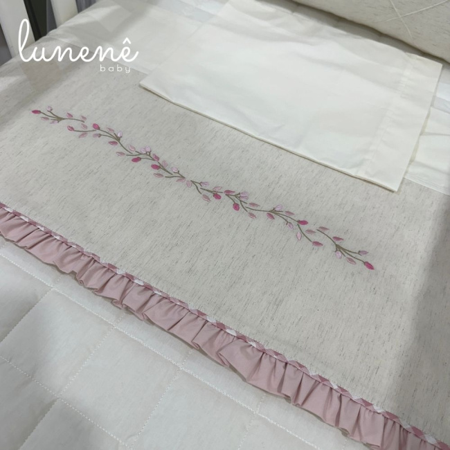 Lençol de Berço 03 Peças Lunenê Baby 9097