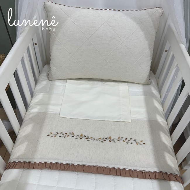 Lençol de Berço 03 Peças Lunenê Baby 9098