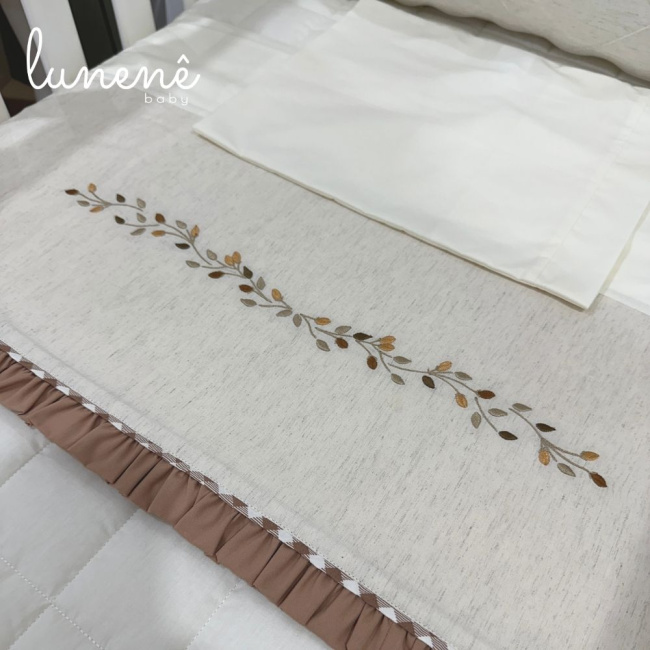 Lençol de Berço 03 Peças Lunenê Baby 9098