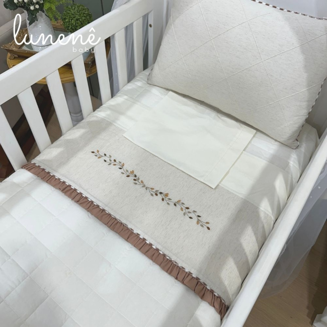 Lençol de Berço 03 Peças Lunenê Baby 9098