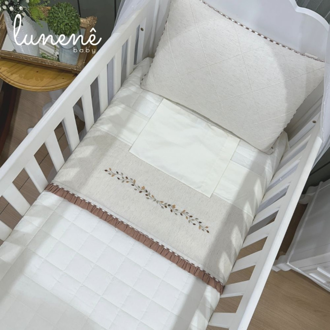 Lençol de Berço 03 Peças Lunenê Baby 9098