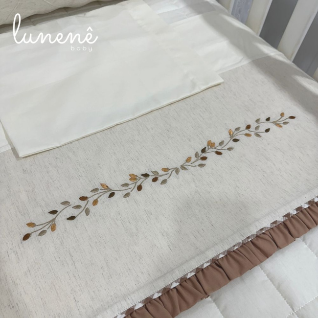 Lençol de Berço 03 Peças Lunenê Baby 9098