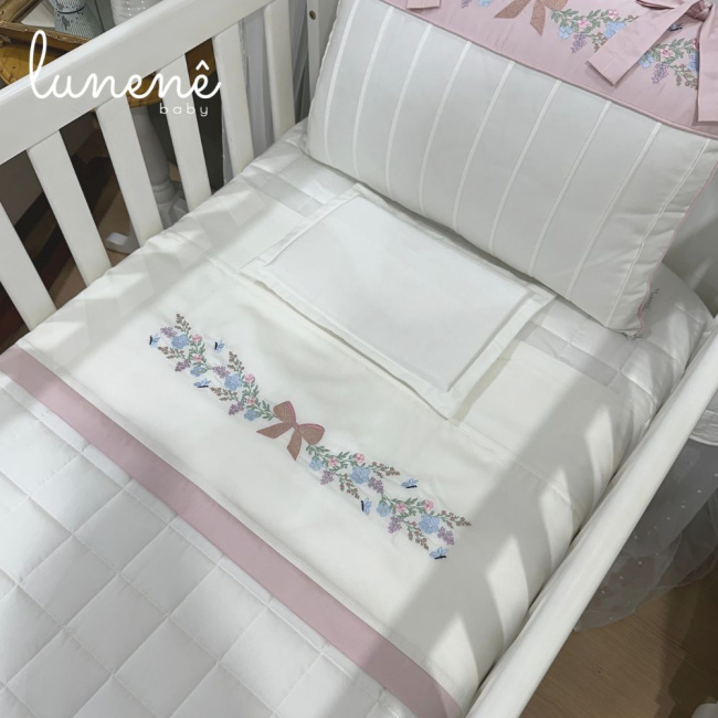 Lençol de Berço 03 Peças Lunenê Baby Brasão 400 Fios 4582