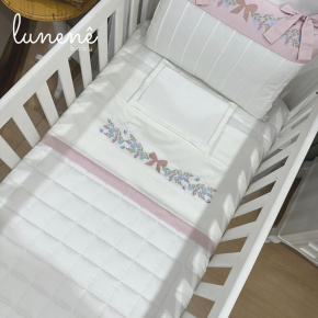 Lençol de Berço 03 Peças Lunenê Baby Brasão 400 Fios 4582