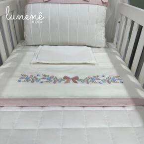 Lençol de Berço 03 Peças Lunenê Baby Brasão 400 Fios 4582
