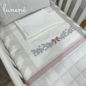 Lençol de Berço 03 Peças Lunenê Baby Brasão 400 Fios 4582