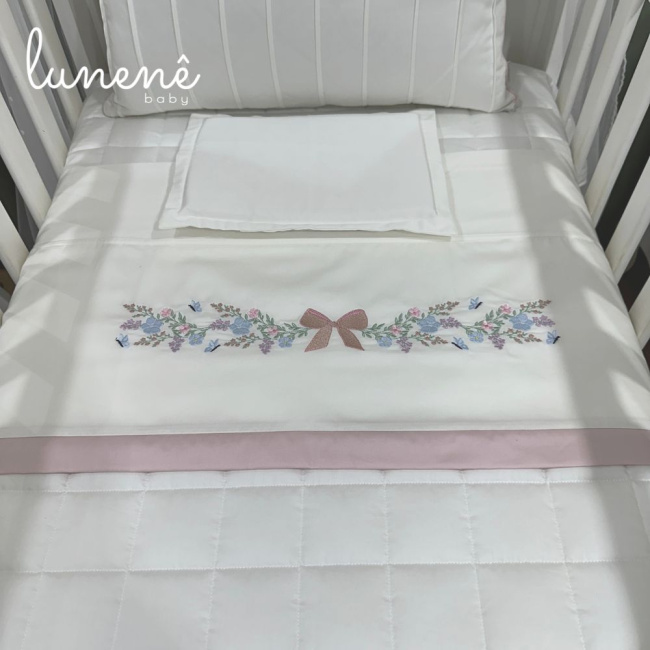 Lençol de Berço 03 Peças Lunenê Baby Brasão 400 Fios 4582