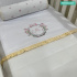 Lençol de Berço 03 Peças Lunenê Baby com o nome Manuella 4468