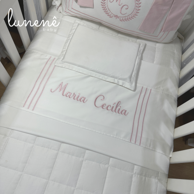 Lençol de Berço 03 Peças Lunenê Baby Premium 400 Fios 4557