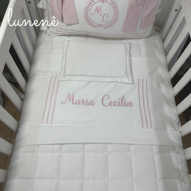 Lençol de Berço 03 Peças Lunenê Baby Premium 400 Fios 4557