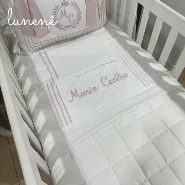 Lençol de Berço 03 Peças Lunenê Baby Premium 400 Fios 4557