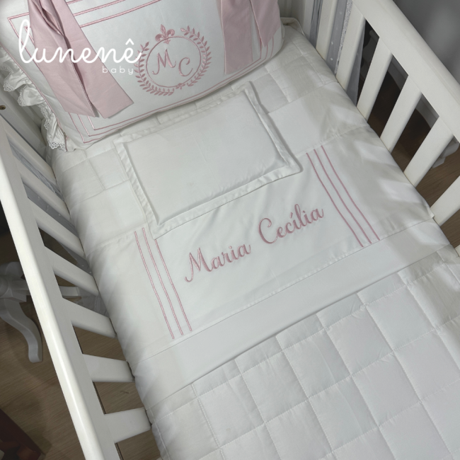 Lençol de Berço 03 Peças Lunenê Baby Premium 400 Fios 4557