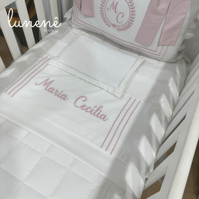 Lençol de Berço 03 Peças Lunenê Baby Premium 400 Fios 4557