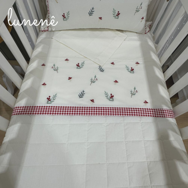 Lençol de Berço 03 Peças Personale Baby Cogumelo 200 Fios 4555