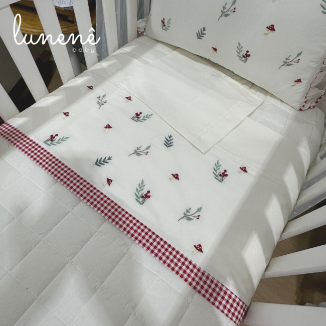 Lençol de Berço 03 Peças Personale Baby Cogumelo 200 Fios 4555