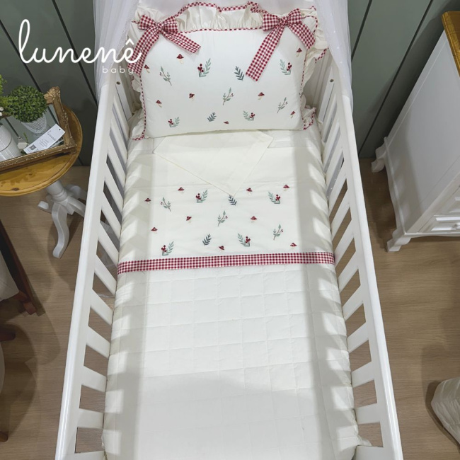 Lençol de Berço 03 Peças Personale Baby Cogumelo 200 Fios 4555