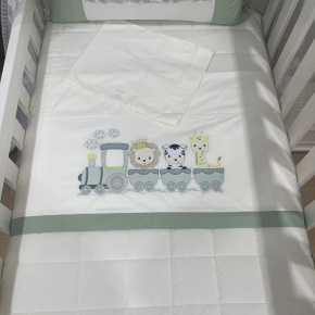 Lençol de Berço 03 Peças Trenzinho Baby 200 Fios 4501