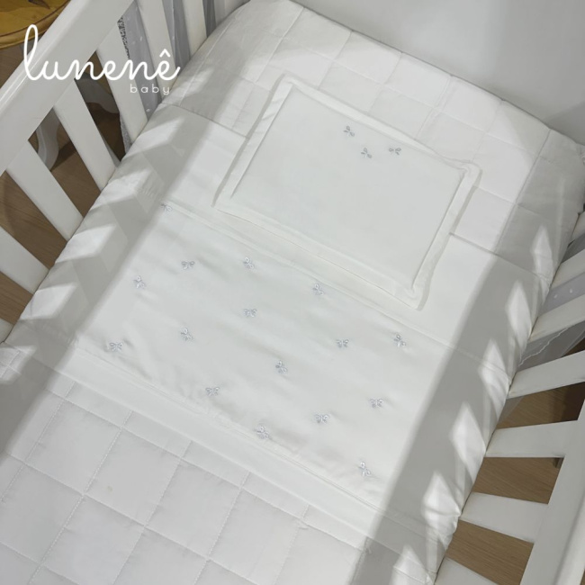 Lençol de Berço 03 Peças White Baby 400 Fios 4309
