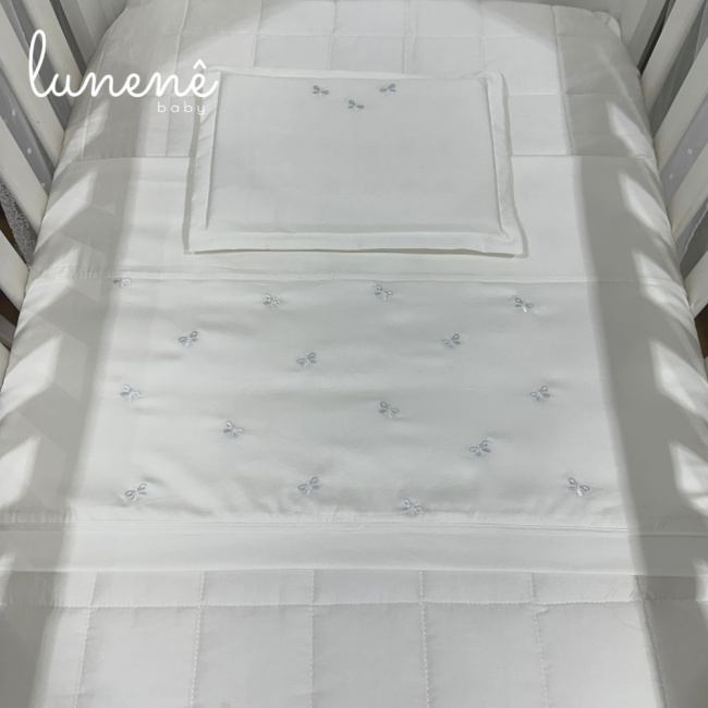 Lençol de Berço 03 Peças White Baby 400 Fios 4309