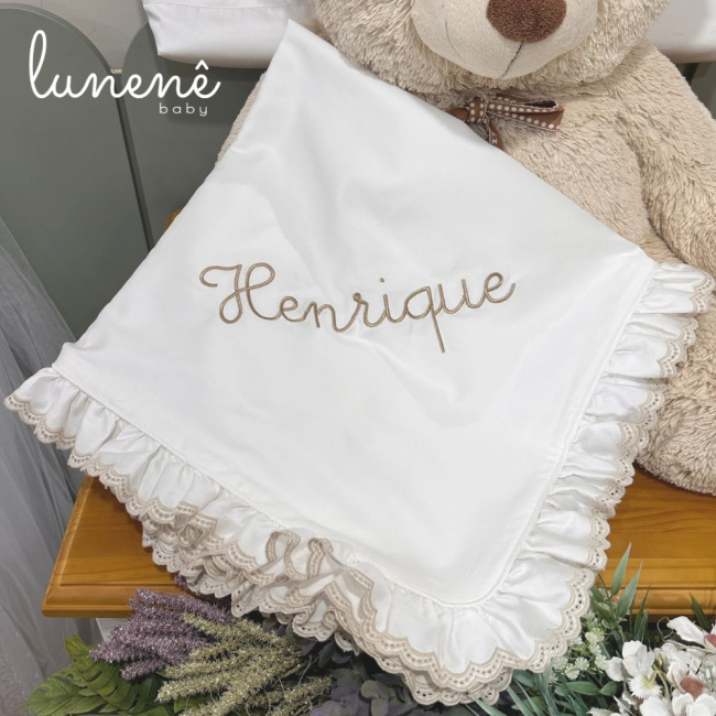 Manta Maternidade com Forro Castelli Caqui 400 Fios 4579