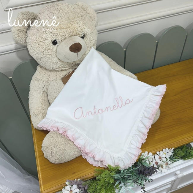 Manta Maternidade com Forro Castelli Rosa 400 Fios 4583