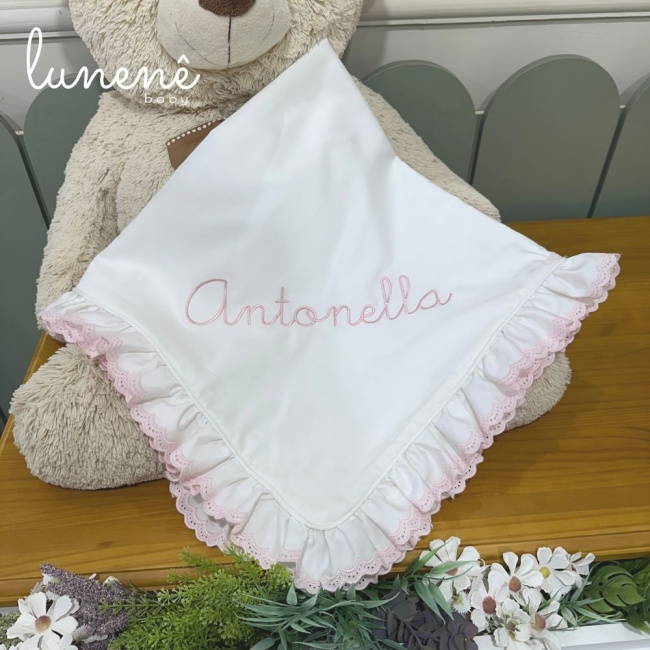 Manta Maternidade com Forro Castelli Rosa 400 Fios 4583