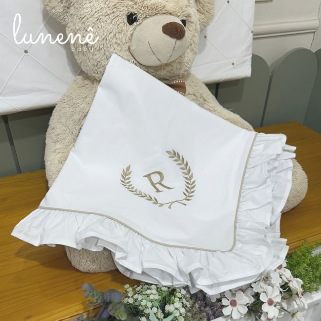 Manta Maternidade com Forro Imperial Caqui 200 Fios 4548