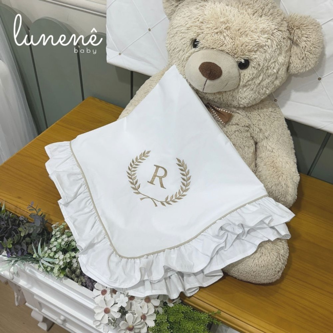 Manta Maternidade com Forro Imperial Caqui 200 Fios 4548