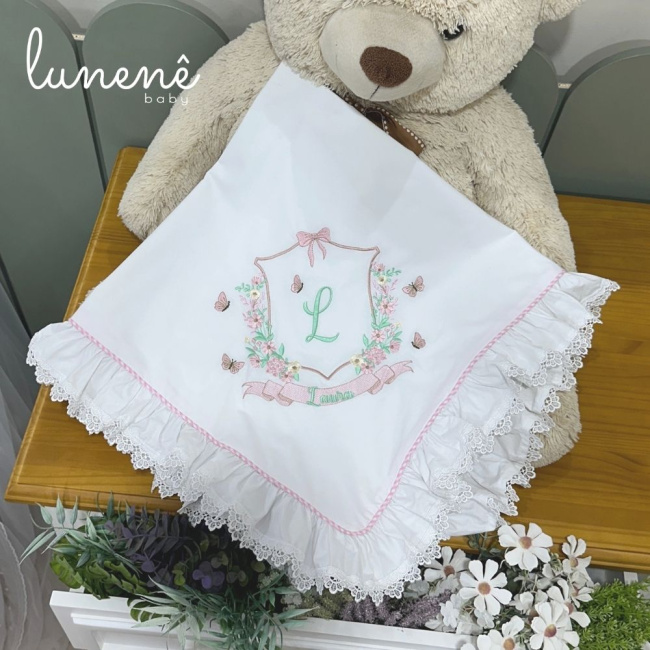 Manta Maternidade Personalizada Jardim Encantado 200 Fios 4587