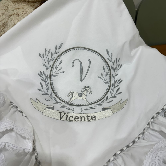 Manta Maternidade Personalizada Leonardo Baby 200 Fios 4510