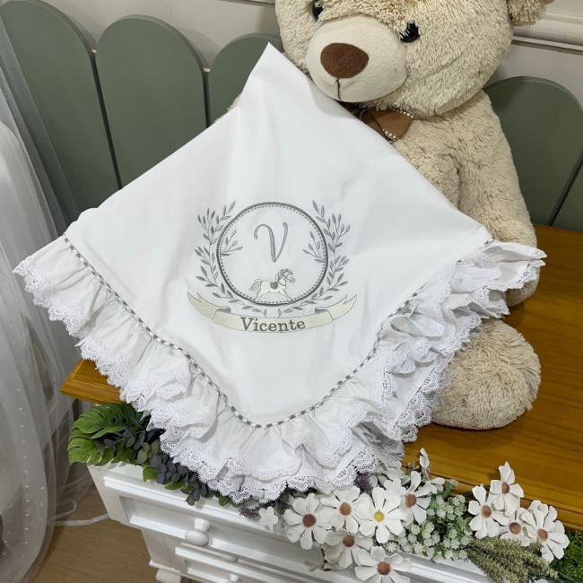 Manta Maternidade Personalizada Leonardo Baby 200 Fios 4510