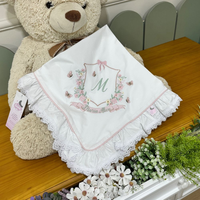 Manta Maternidade Personalizada nome Maria Alice 200 Fios