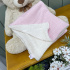 Manta Soft com Tricô Rose Lunene Baby