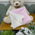 Manta Soft com Tricô Rose Lunene Baby