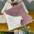Manta Soft com Tricô Teracota Lunene Baby