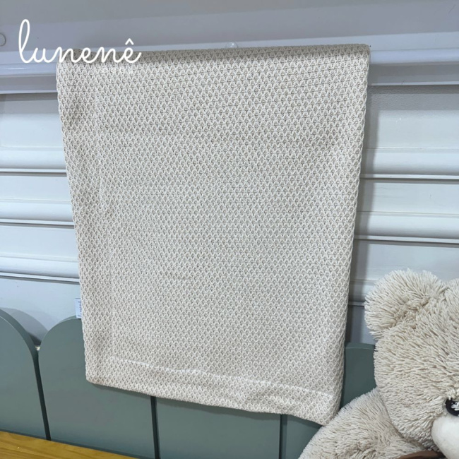 Manta Tricô Colméia Lunenê Baby Castelli Caqui 400 Fios 4579