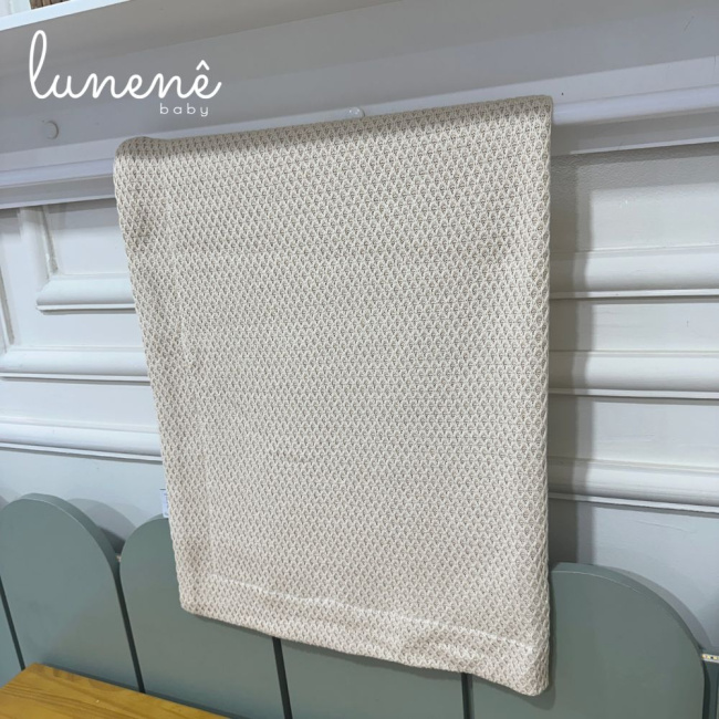 Manta Tricô Colméia Lunenê Baby Castelli Caqui 400 Fios 4579